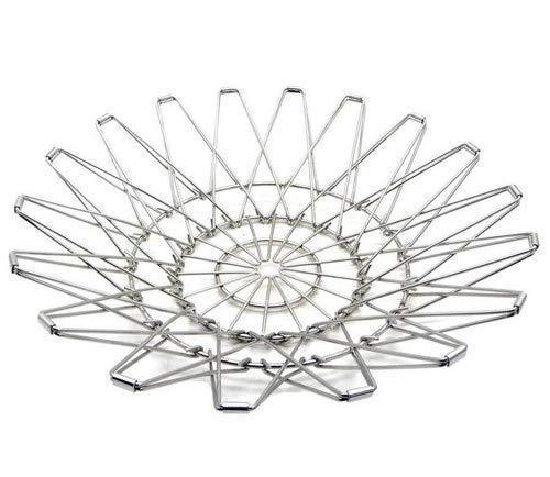 3040 Multipurpose Fruit Basket Stainless Steel Wire Bowl Foldable Basket for Vegetable / Fruits / Dining - SkyShopy 3040 Multipurpose Fruit Basket Stainless Steel Wire Bowl Foldable Basket for Vegetable / Fruits / Dining - SkyShopy